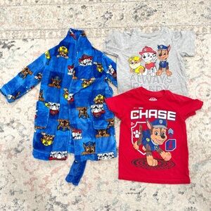 Blue Paw Patrol Robe and T-Shirts Set